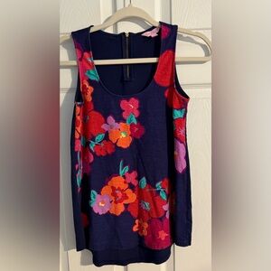 Lilly Pulitzer Pink and Red Graphic Sleeveless Tank Top